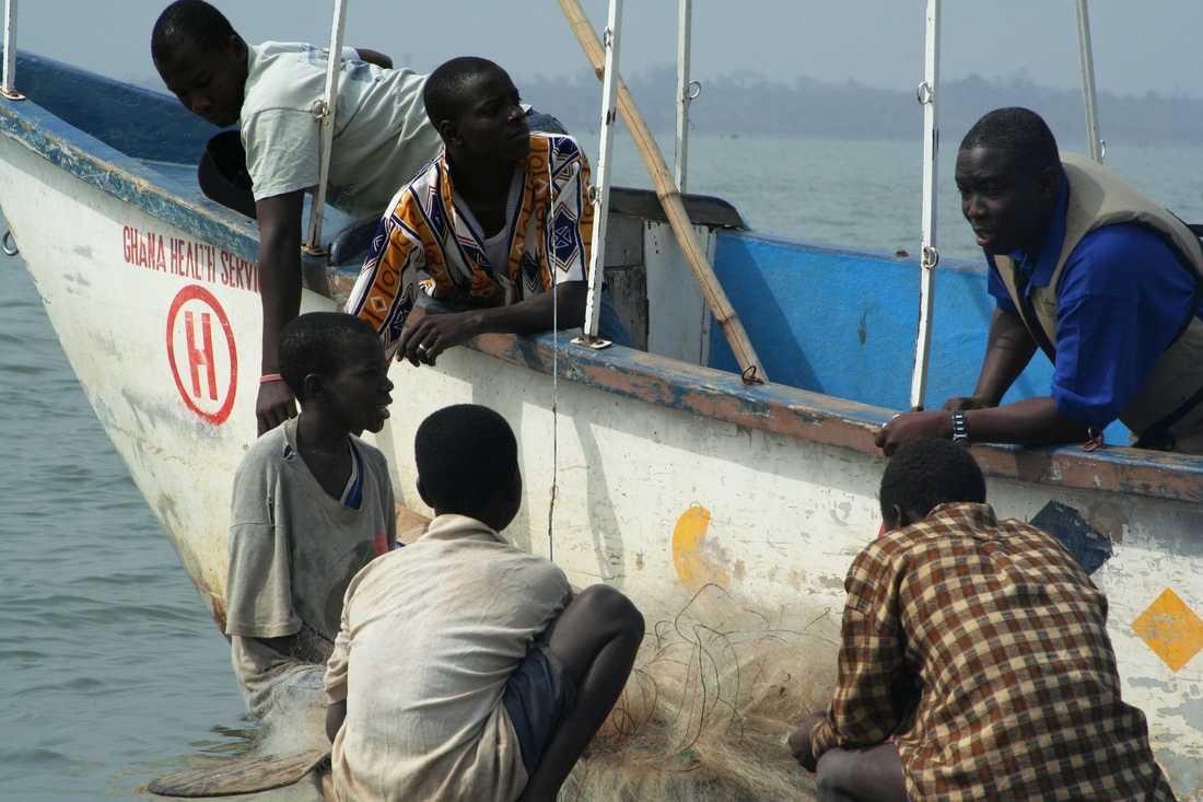 Rescue: Field workers identifying and protecting at-risk children near Volta Lake